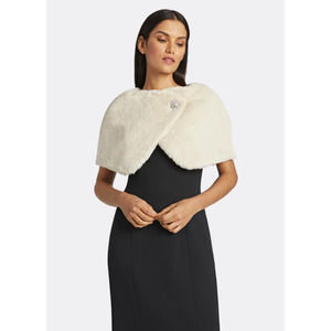 Tahari ASL Faux Fur Cape New Unworn Retail $99.